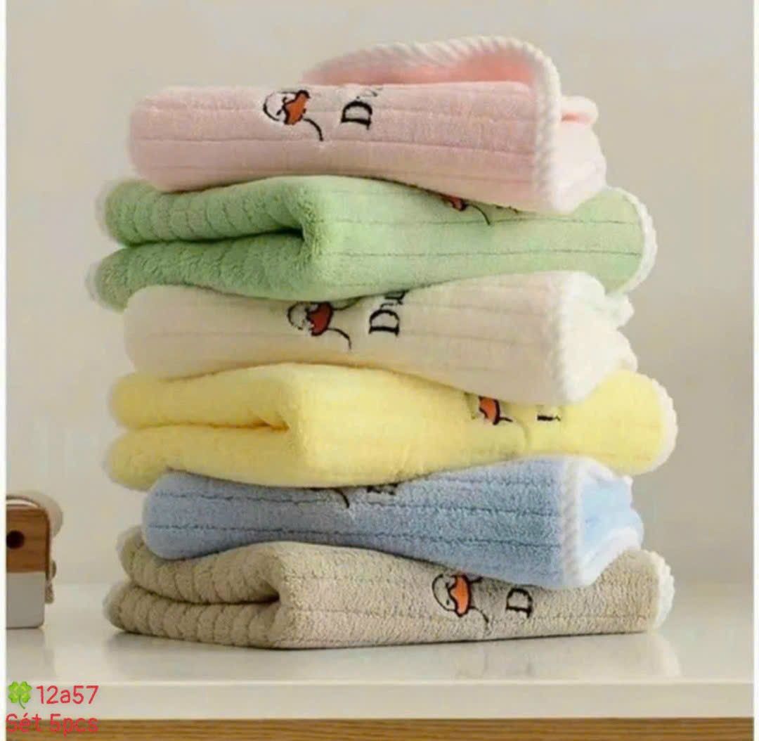 SET 5 KHĂN RỬA MẶT CHO BÉ 